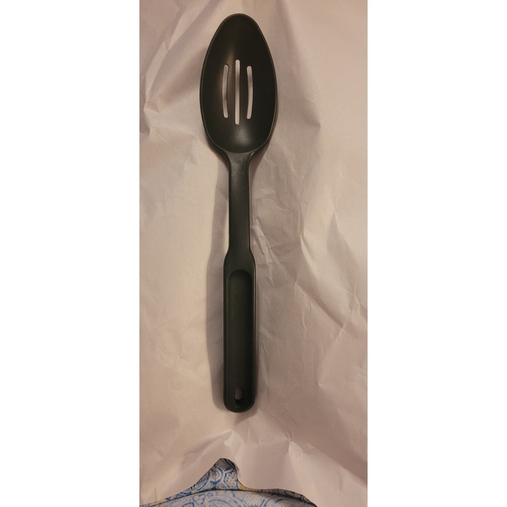 Pampered Chef Black Nylon Slotted Spoon 2336 13" USA